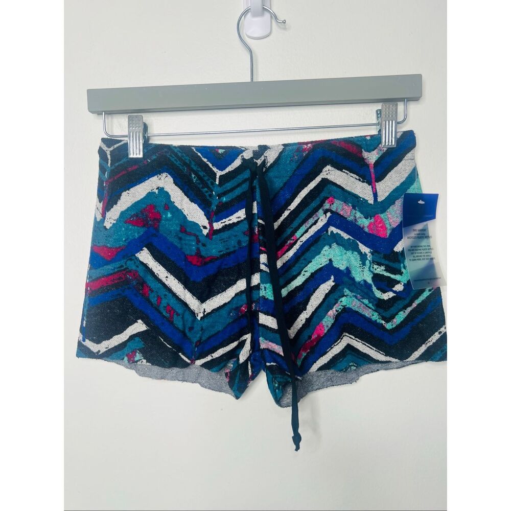 Threads 4 Thought Recycled Plastic Ethnic Aztec Chevron Shorts NWT Sz S Black Bl